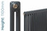 NF2-A-1100-TH - Infinity Anthracite 2 Column Radiator 23 Sections H1100mm X W1082mm NF2-A-1100-TH - Infinity Anthracite 2 Column Radiator 23 Sections H1100mm X W1082mm